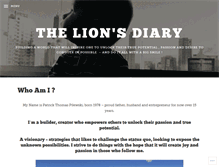 Tablet Screenshot of lionsdiary.com